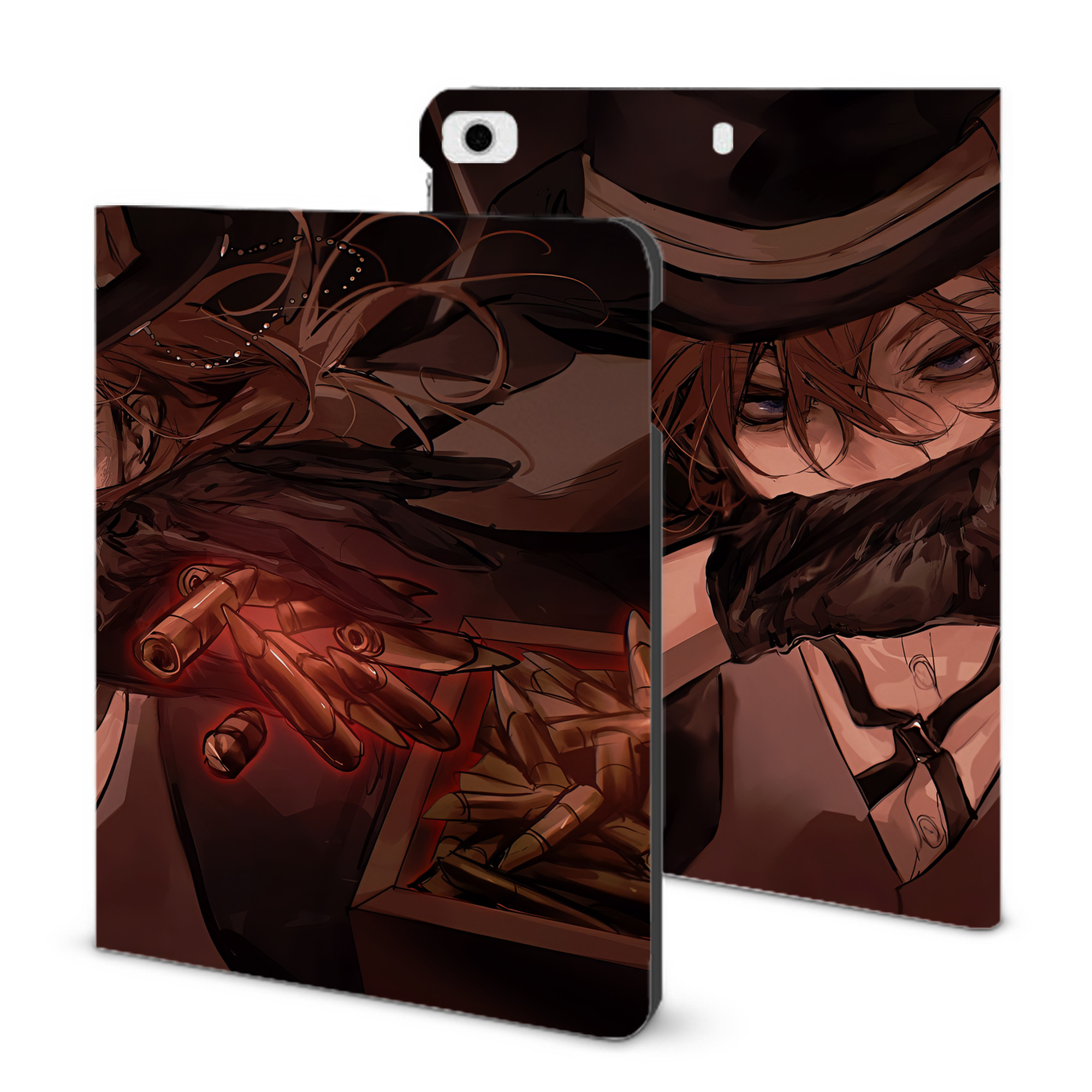 （画像用） 文豪ストレイドッグス Bungo Stray Dogs IPad ケース ブック型 PUレザー TPU 耐衝撃 軽量 薄型 ペン収納なし 全面保護 IPad 各モデル対応